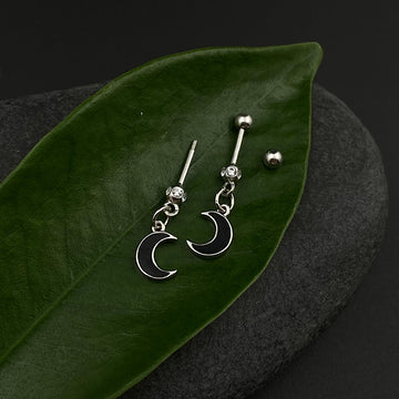 Black Crescent Helix Drops